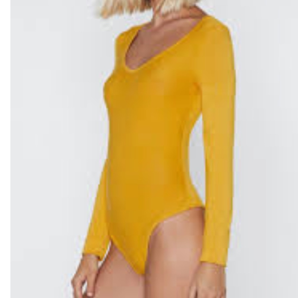 Nasty Gal Sleeve ‘Em in the Dust Thong Bodysuit